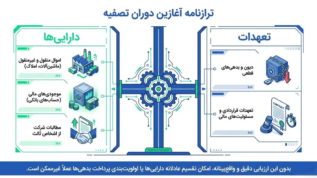 دارایی ها و تعهدات شرکت پس از انحلال