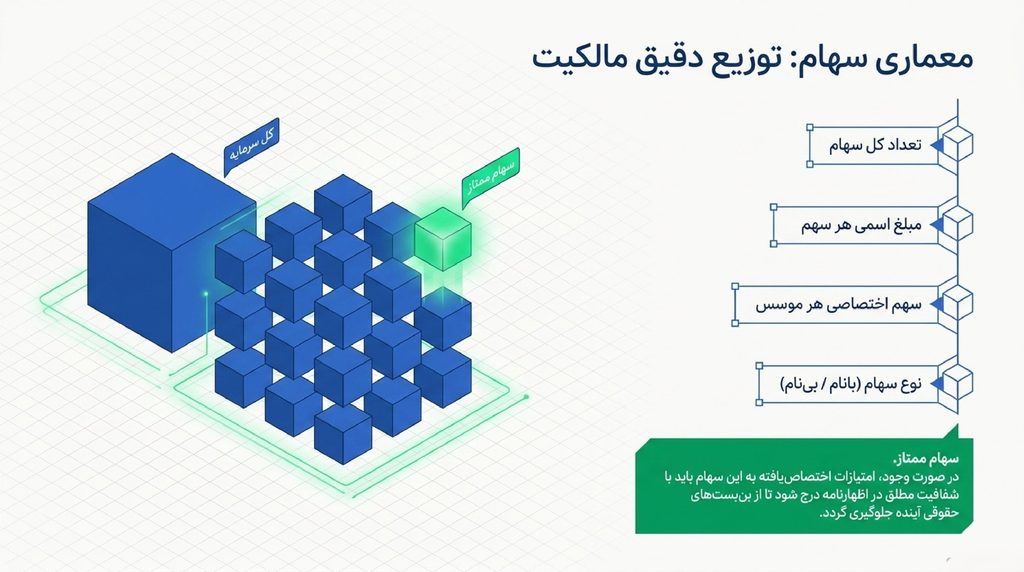 ساختار سهام در اظهارنامه ثبت شرکت سهامی خاص