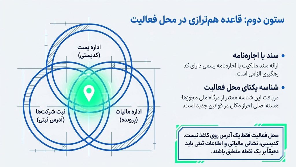 مدارک مربوط به محل فعالیت و آدرس متقاضی کارت بازرگانی