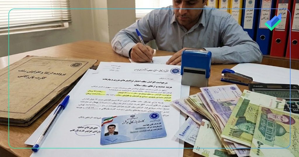 هزینه افزایش سقف کارت بازرگانی